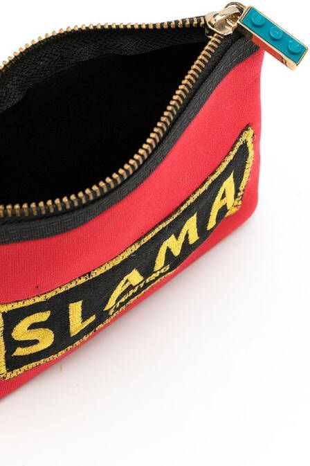 Amir Slama Portemonnee met geborduurd logo Rood