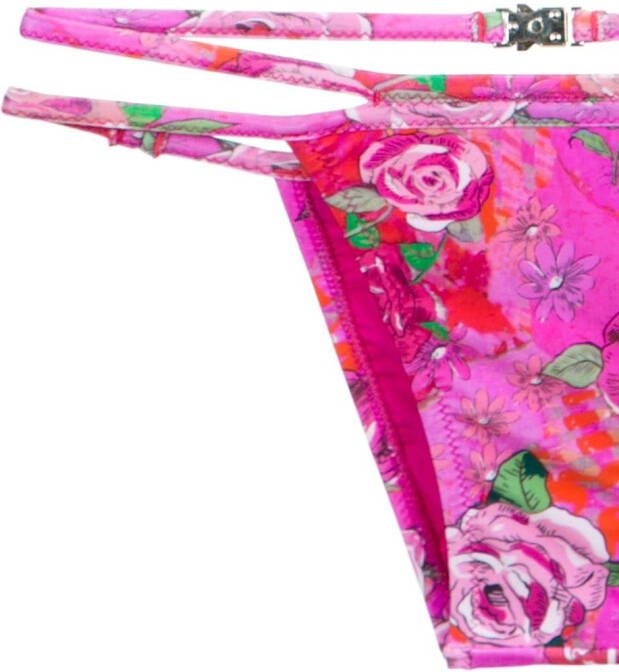 Amir Slama rose print bikini set Roze