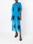Amir Slama Badjas met gestrikte taille Blauw - Thumbnail 2