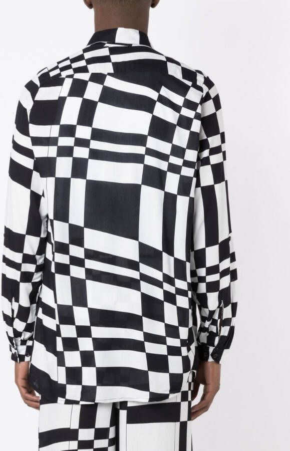 Amir Slama Shirt met geometrische print Zwart