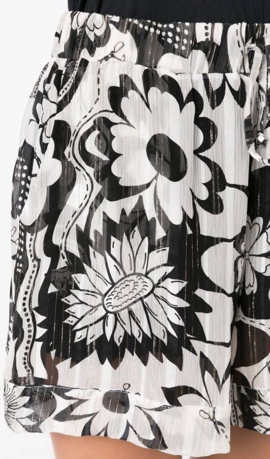 Amir Slama Shorts met bloemenprint Wit