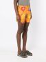 Amir Slama Shorts met elastische tailleband Oranje - Thumbnail 3