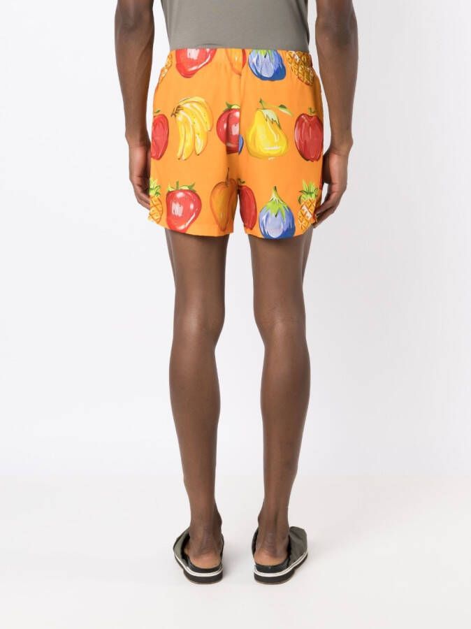 Amir Slama Shorts met elastische tailleband Oranje