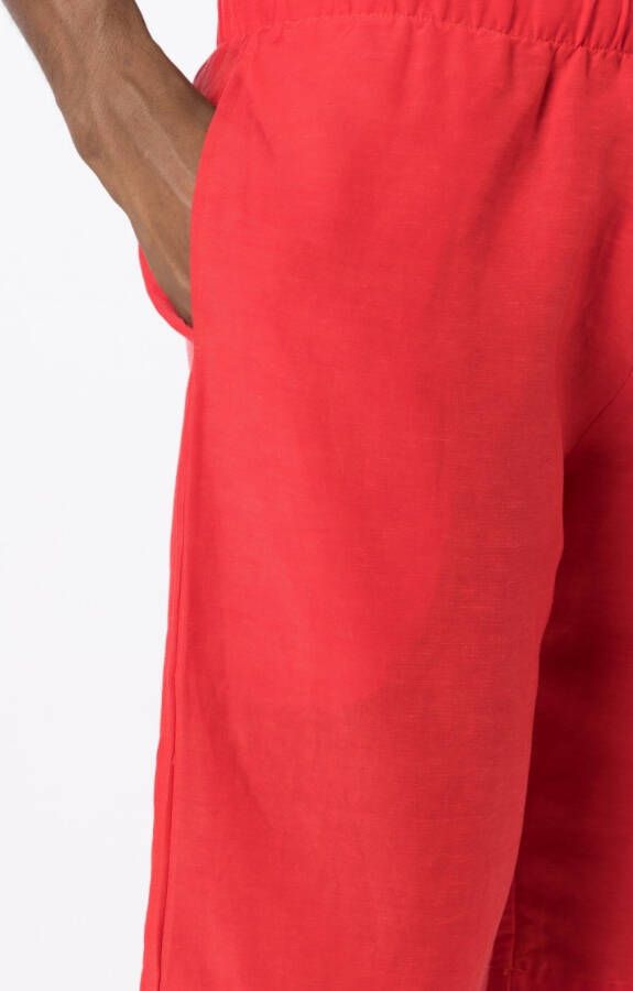 Amir Slama Shorts met elastische tailleband Rood