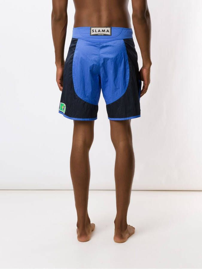 Amir Slama Shorts met geborduurde patch Blauw