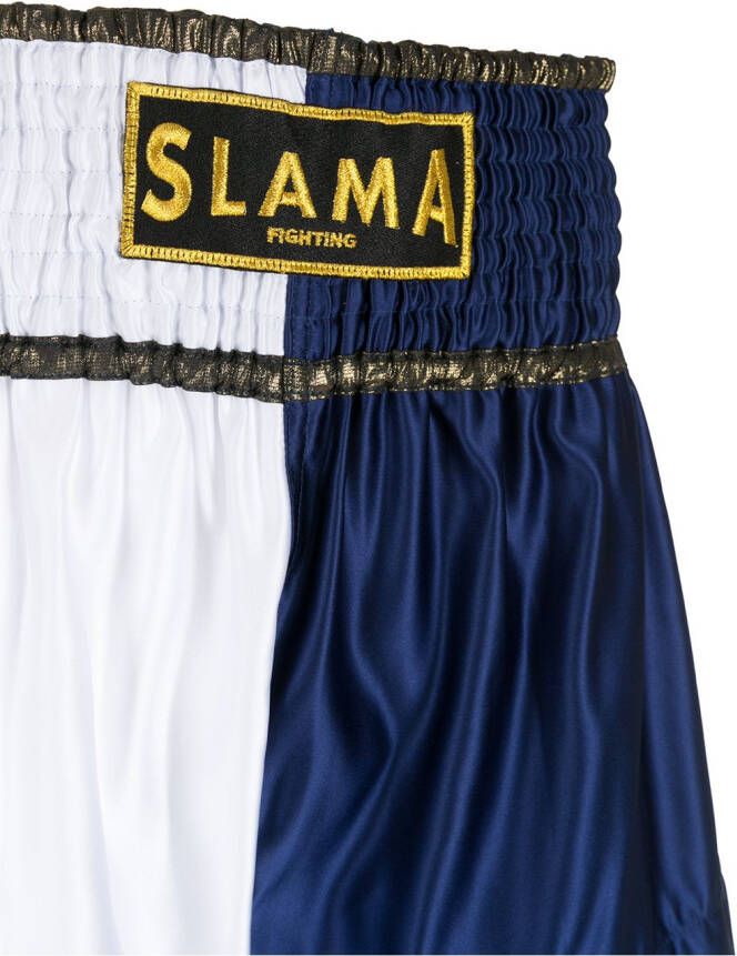 Amir Slama Shorts met logo Blauw