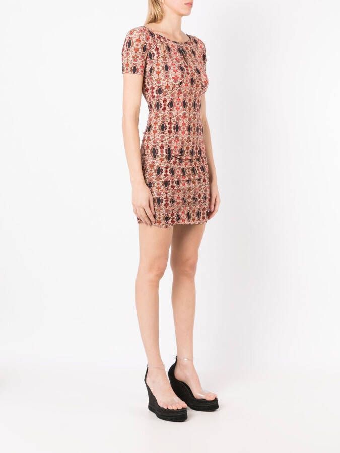 Amir Slama T-shirt met bloemenprint Rood
