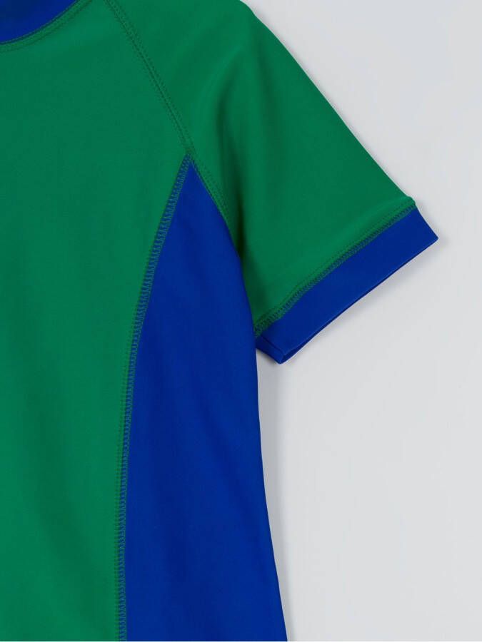Amir Slama T-shirt met colourblocking Groen