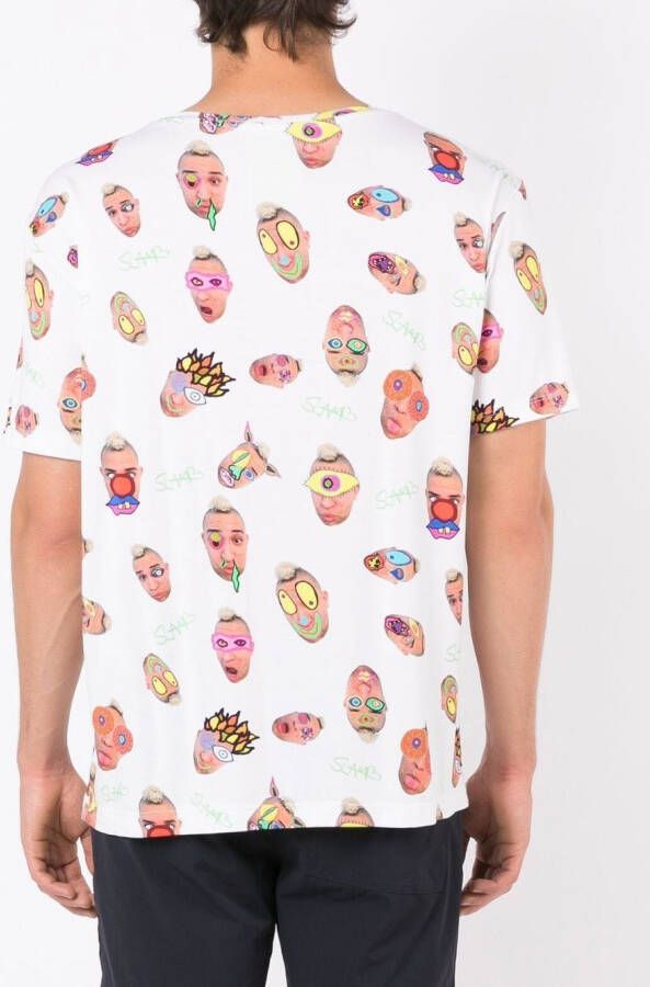 Amir Slama T-shirt met grafische print Wit