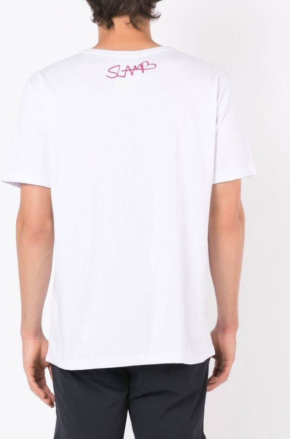 Amir Slama T-shirt met grafische print Wit