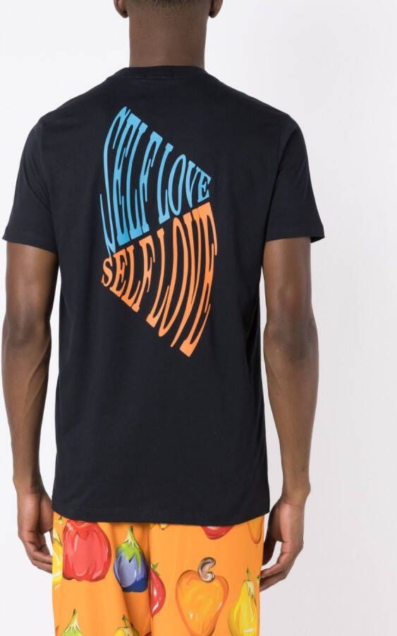 Amir Slama T-shirt met grafische print Zwart