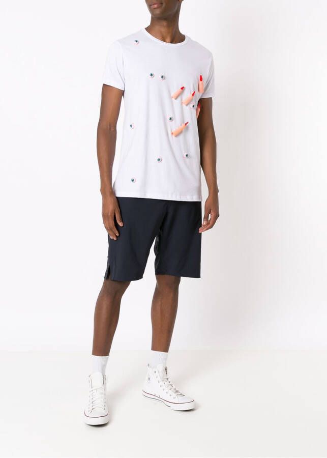 Amir Slama T-shirt met patch Wit