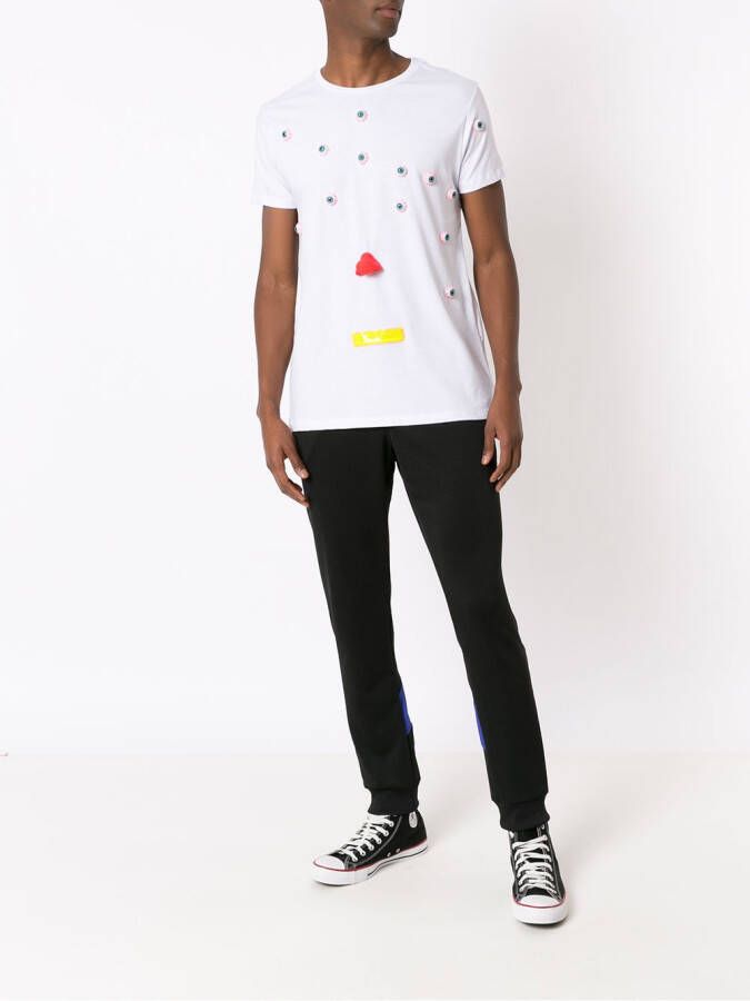 Amir Slama T-shirt met patch Wit