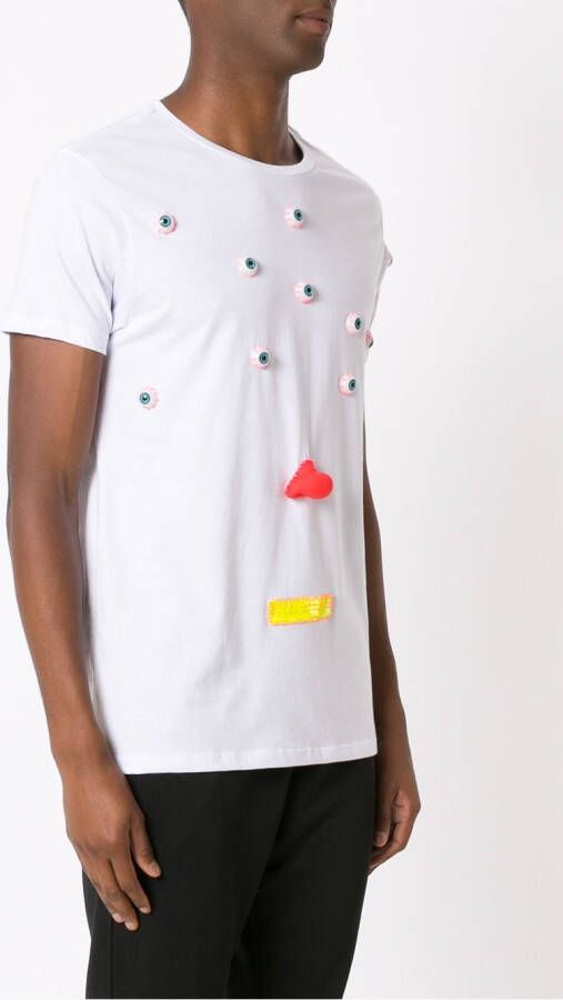 Amir Slama T-shirt met patch Wit