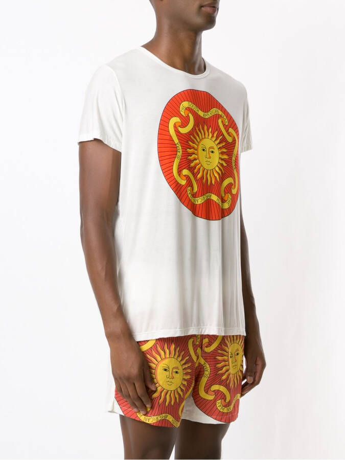 Amir Slama T-shirt met print Wit