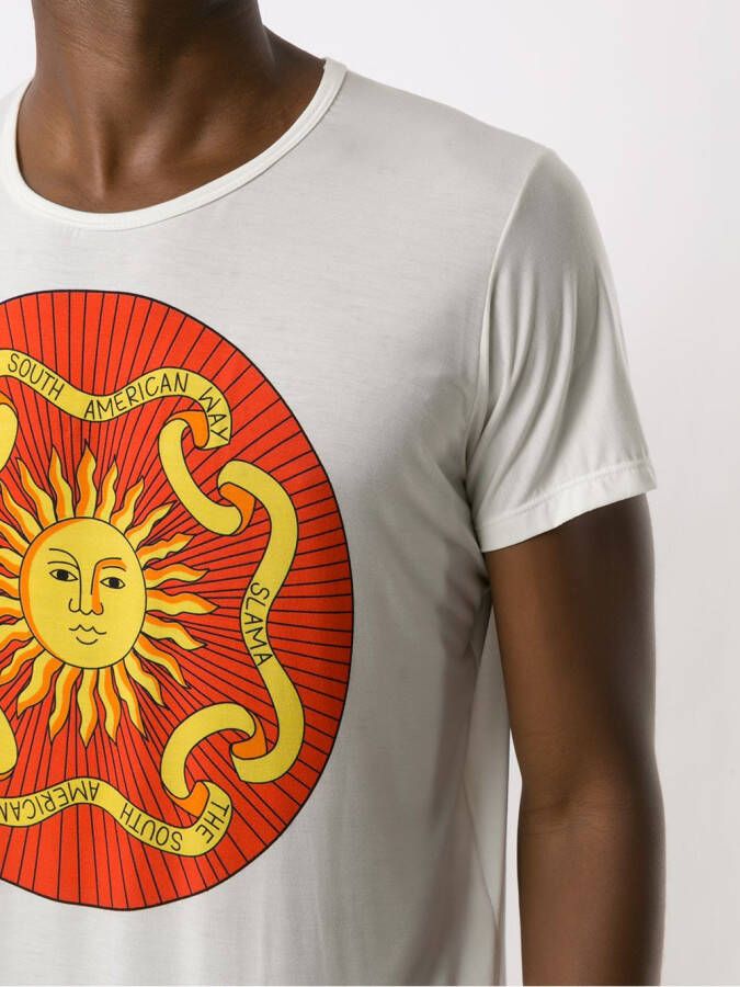 Amir Slama T-shirt met print Wit