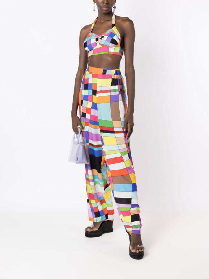 Amir Slama Top met geometrische print Veelkleurig