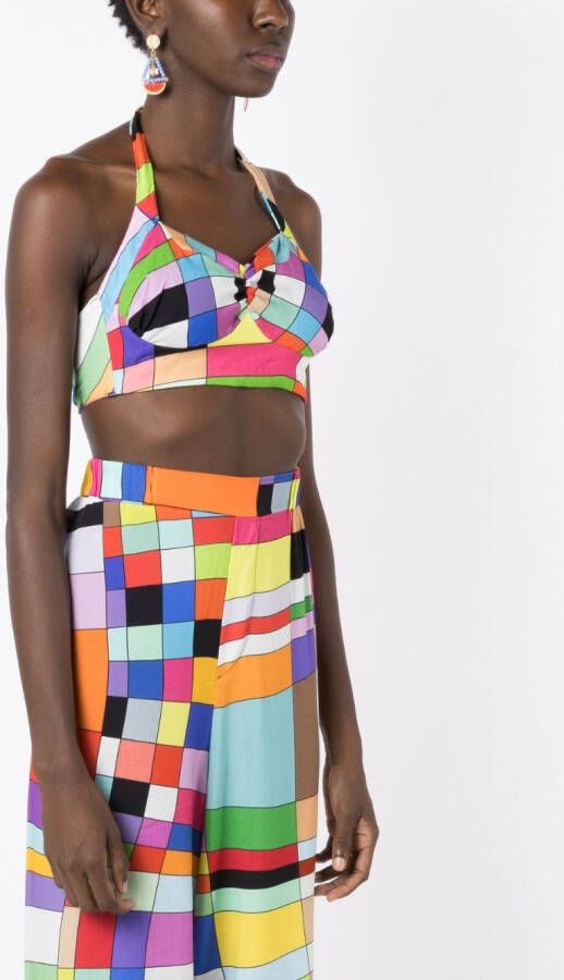 Amir Slama Top met geometrische print Veelkleurig