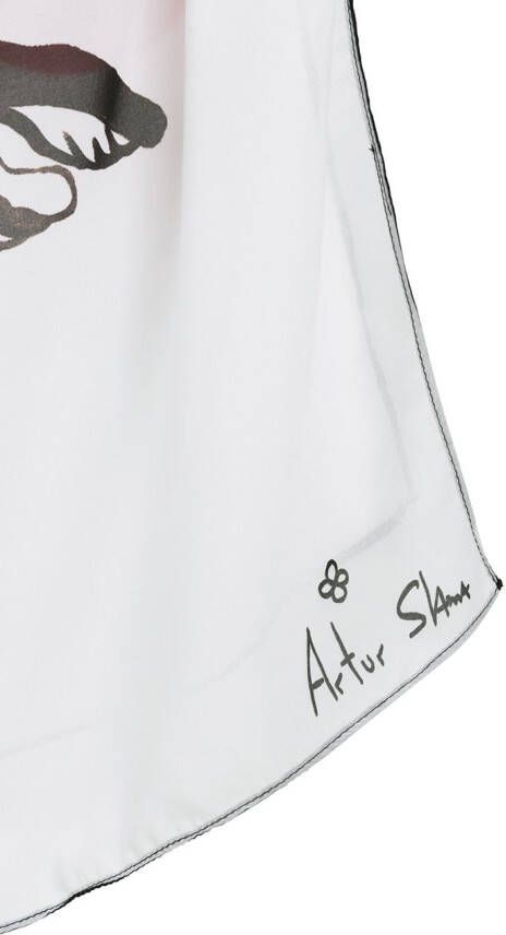 Amir Slama Tuniek met print Wit