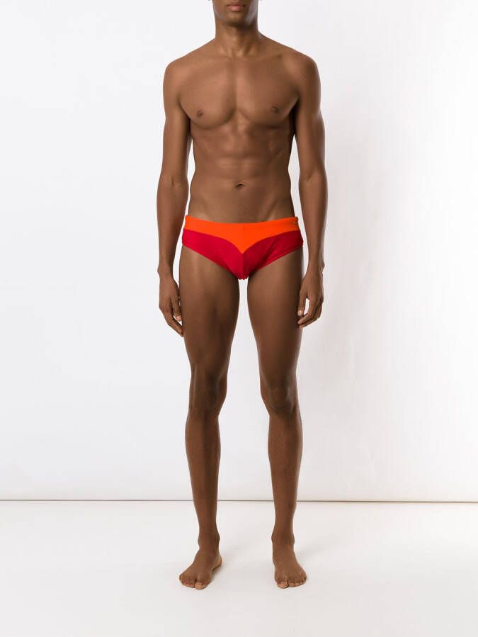 Amir Slama Tweekleurige zwembroek Oranje