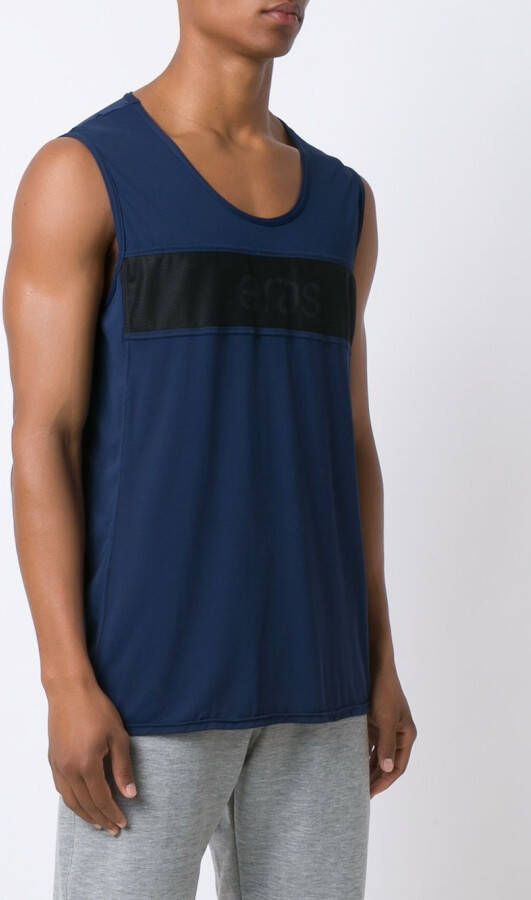 Amir Slama x Erasmo T-shirt met logo Blauw
