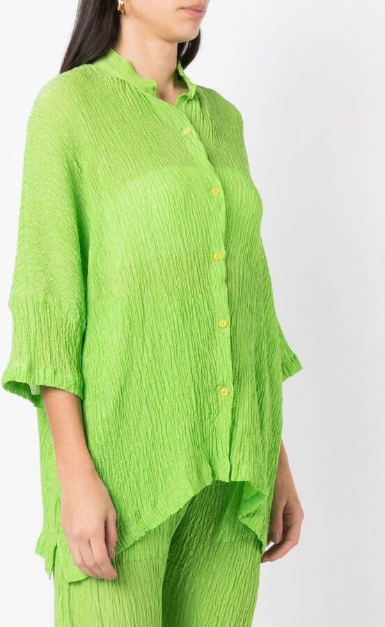 Amir Slama Zijden blouse Groen