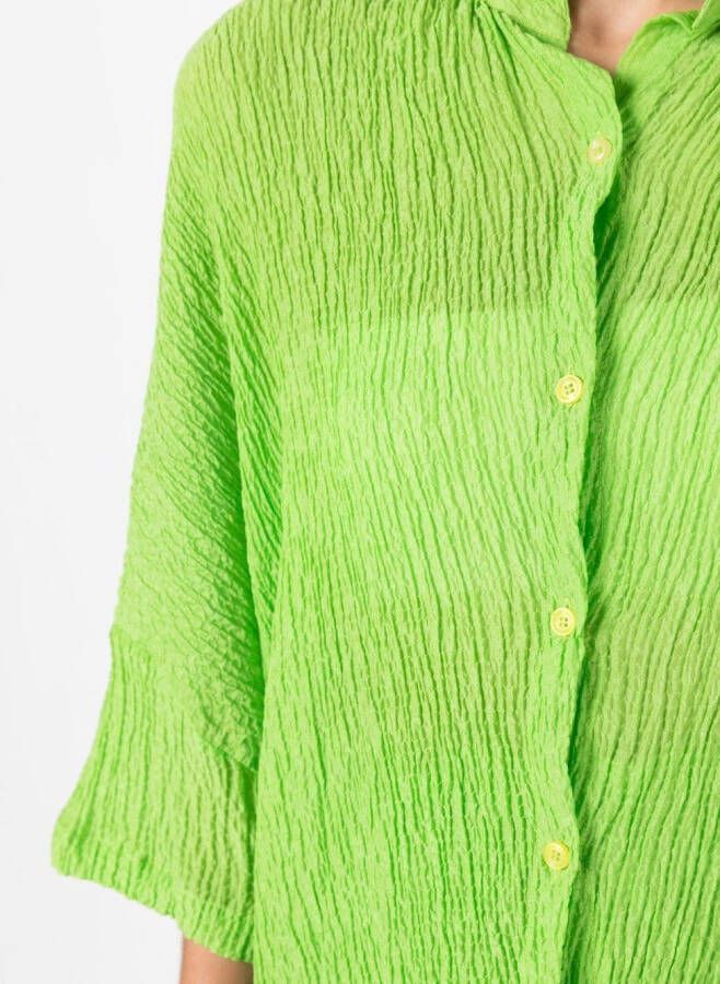 Amir Slama Zijden blouse Groen