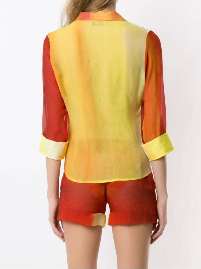 Amir Slama Zijden blouse Oranje