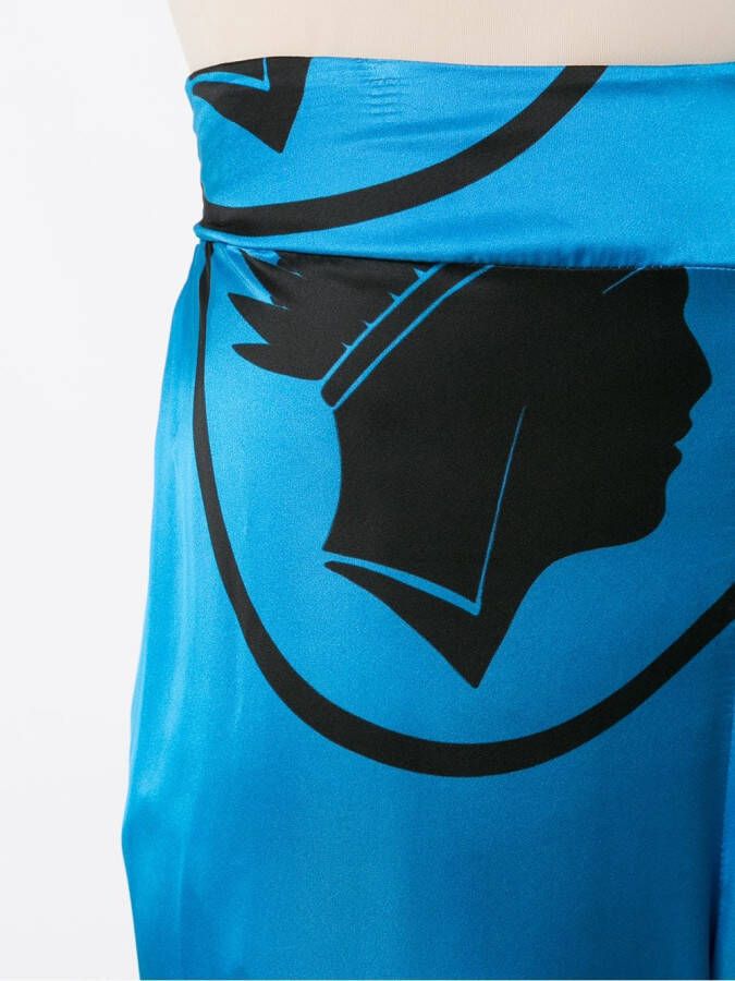 Amir Slama Zijden broek Blauw