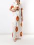 Amir Slama Maxi-blousejurk met print Wit - Thumbnail 2