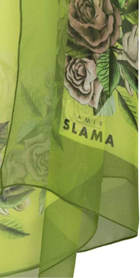 Amir Slama Zijden wikkelrok Groen