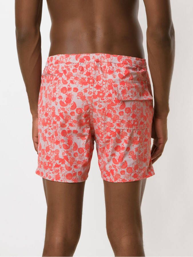 Amir Slama Zwembroek met bloemenprint Rood