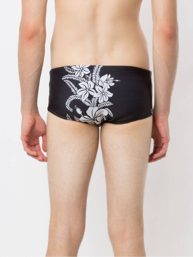 Amir Slama printed swim briefs Zwart
