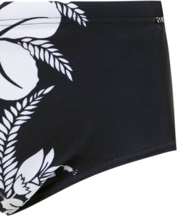 Amir Slama printed swim briefs Zwart