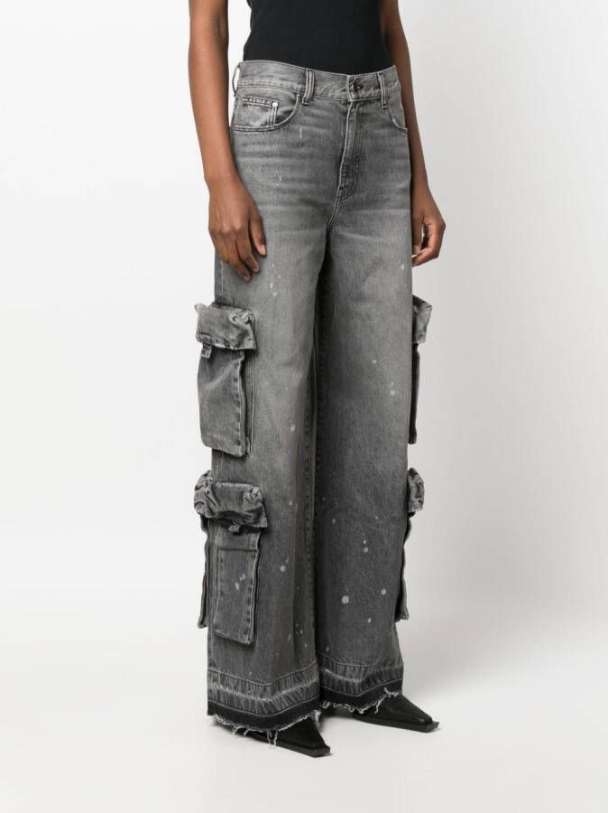 AMIRI Jeans met wijde pijpen Grijs