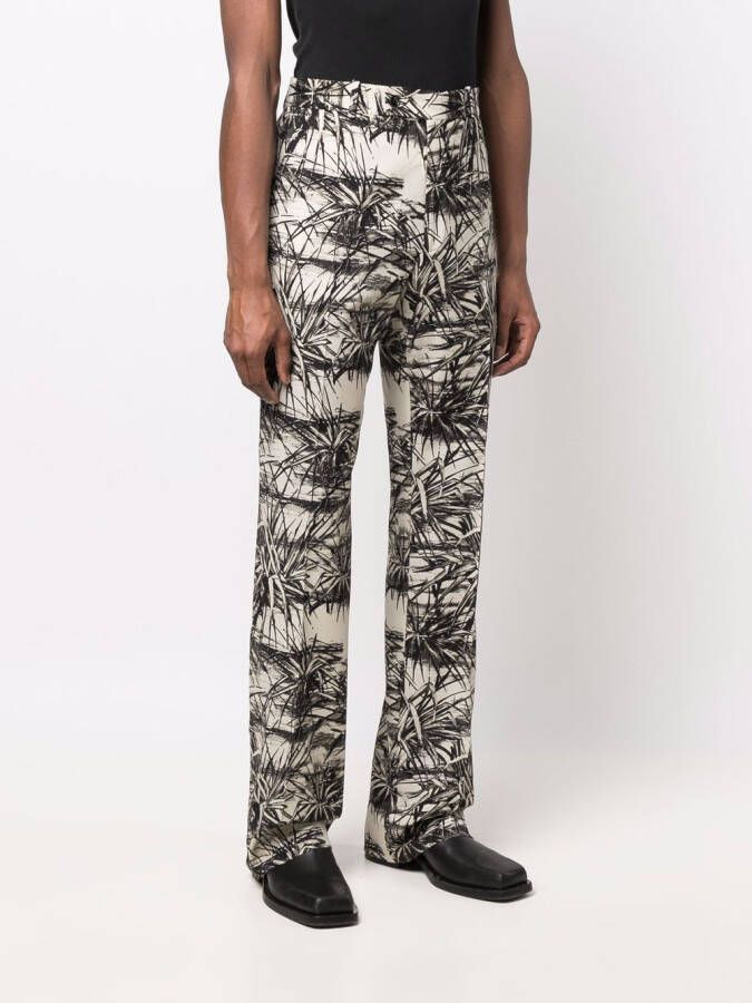 AMIRI Broek met print Beige