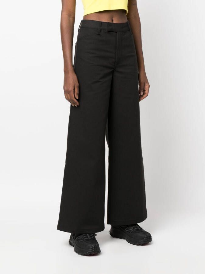 AMIRI Broek met wijde pijpen Zwart