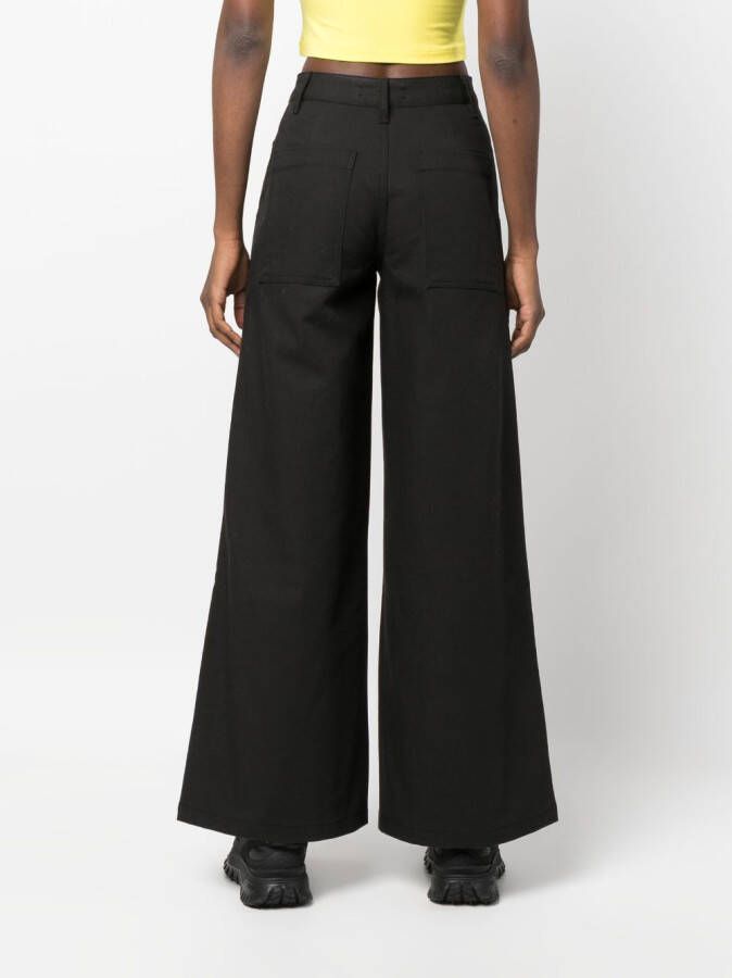 AMIRI Broek met wijde pijpen Zwart
