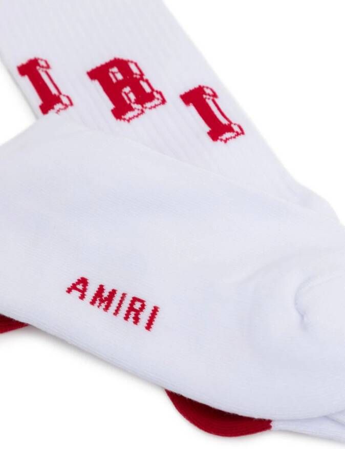 AMIRI Sokken met logo Wit