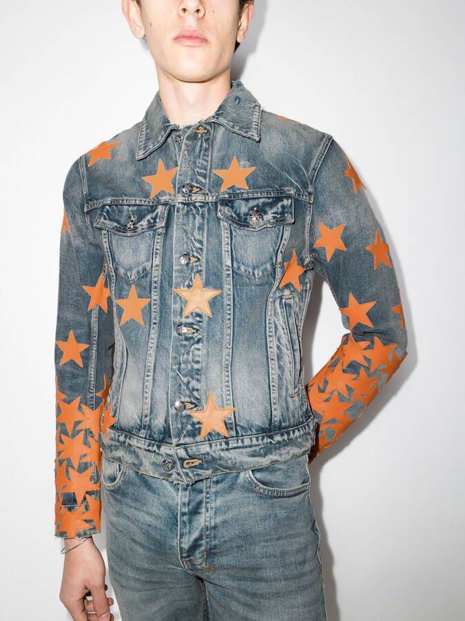 AMIRI Denim jack Blauw