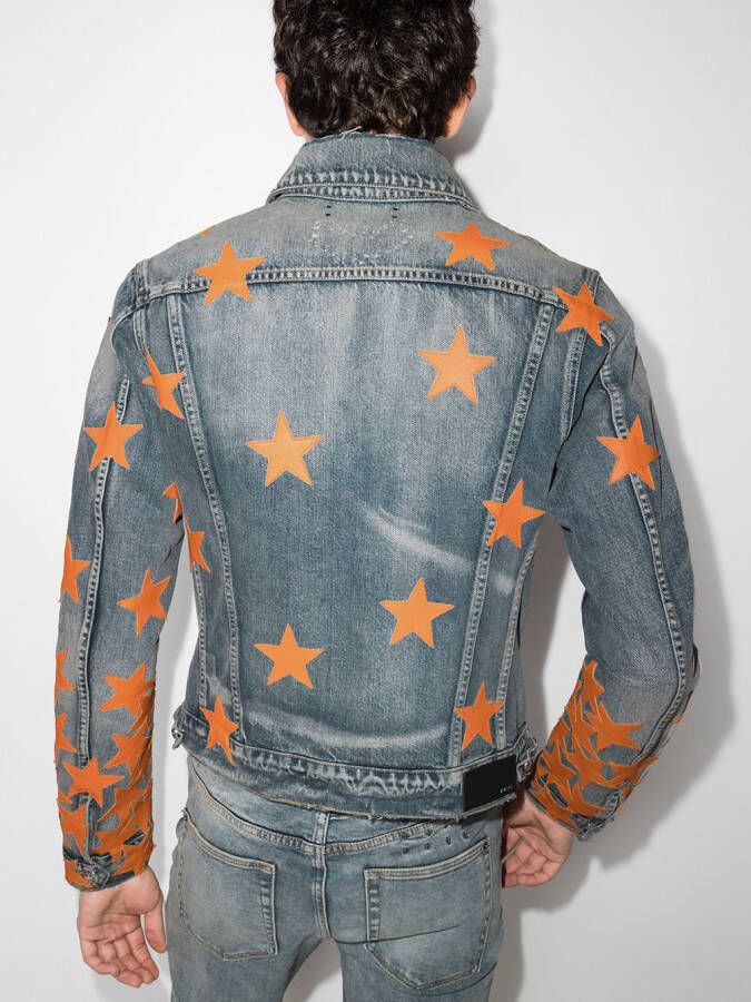 AMIRI Denim jack Blauw