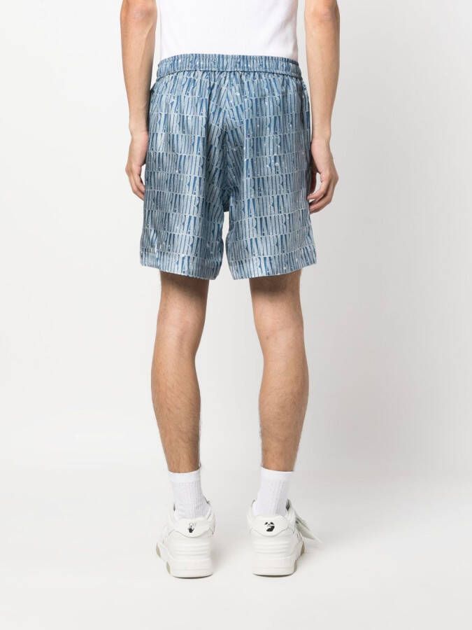 AMIRI Shorts met trekkoord Blauw