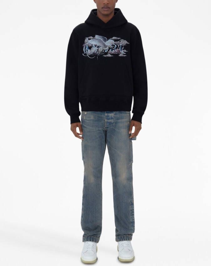 AMIRI Hoodie met grafische print Zwart