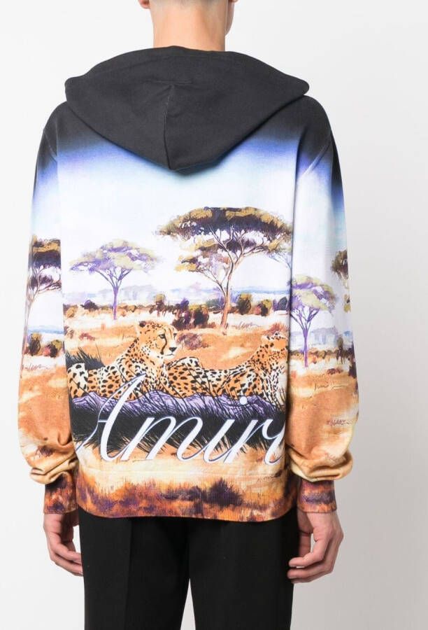 AMIRI Hoodie met print Blauw