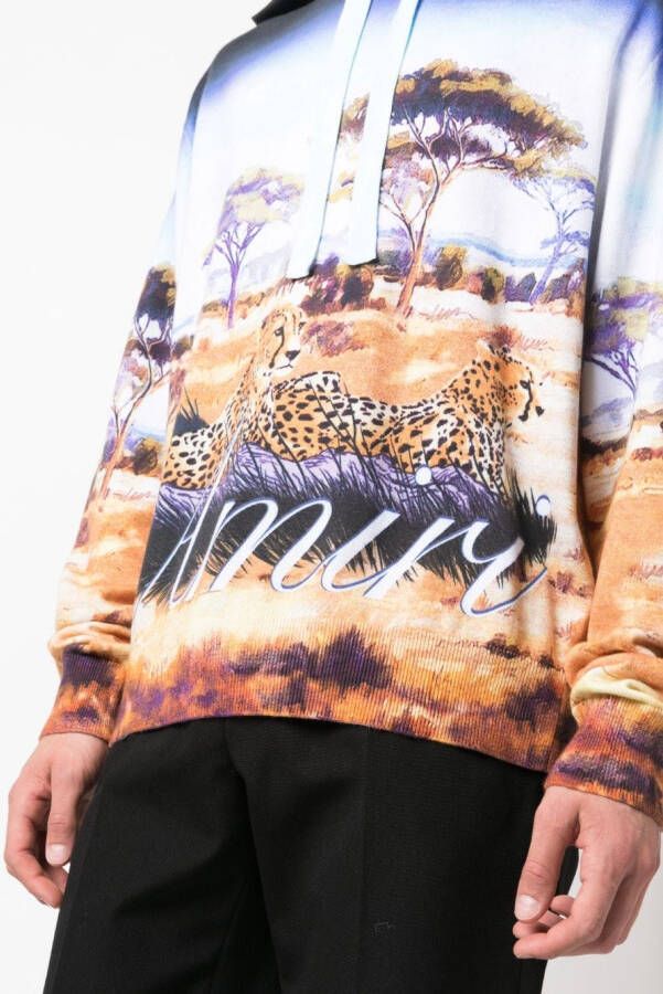 AMIRI Hoodie met print Blauw
