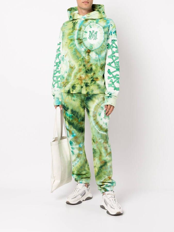 AMIRI Hoodie met tie-dye print Groen