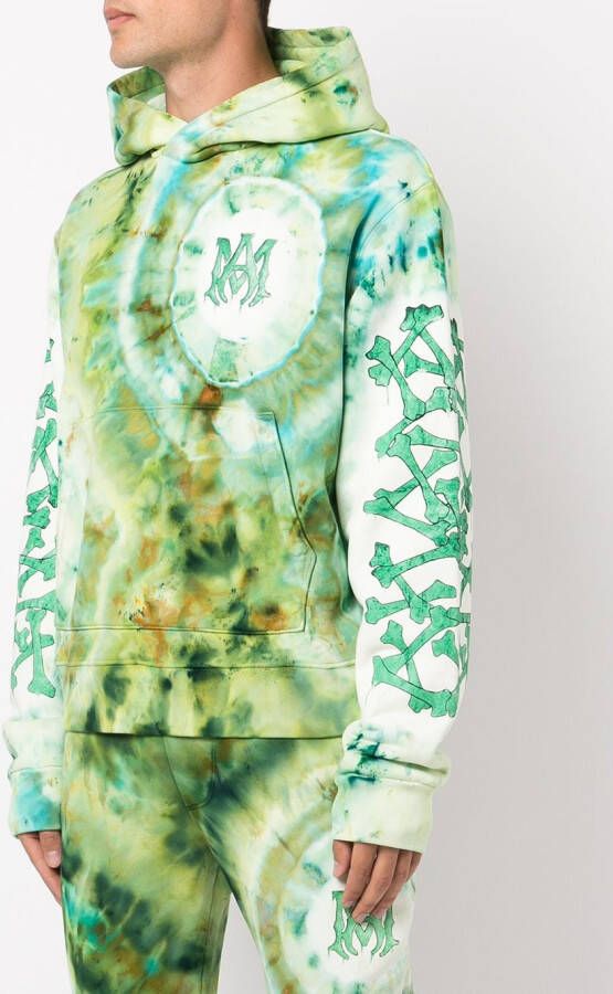 AMIRI Hoodie met tie-dye print Groen