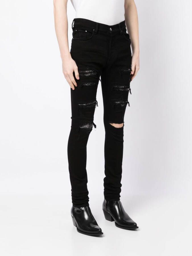 AMIRI Jeans verfraaid met kristallen Zwart