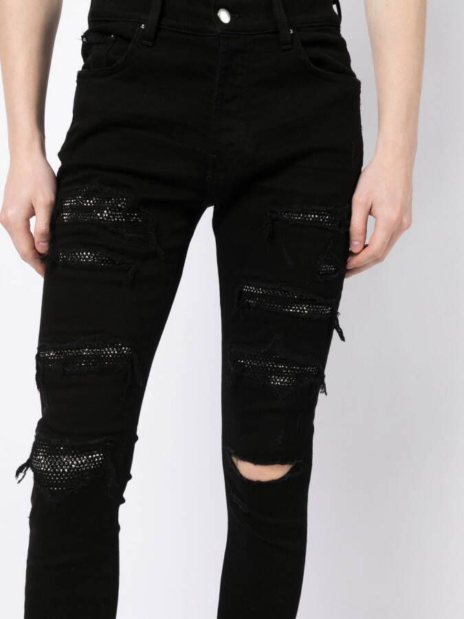 AMIRI Jeans verfraaid met kristallen Zwart
