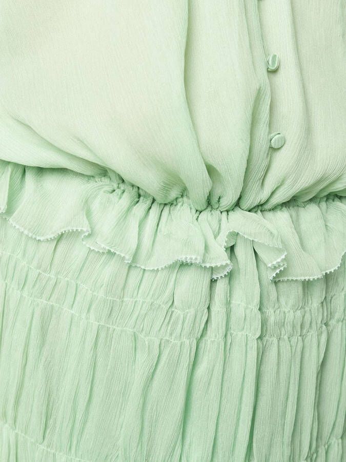 AMIRI Jurk met ruche afwerking Groen